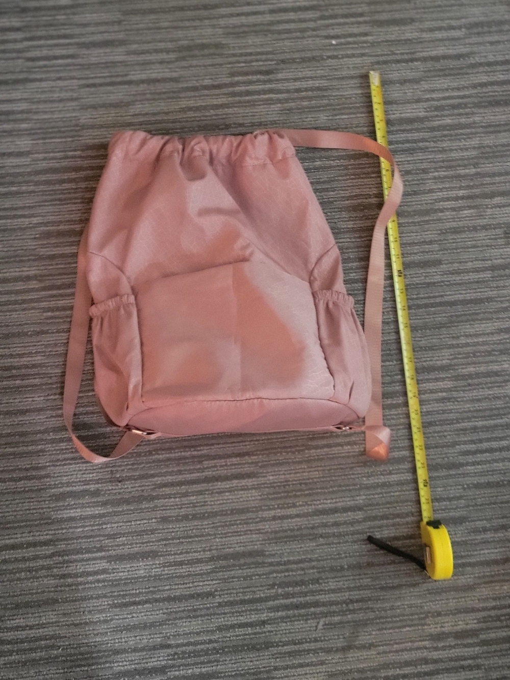 Women's Pink Drawstring Backpack